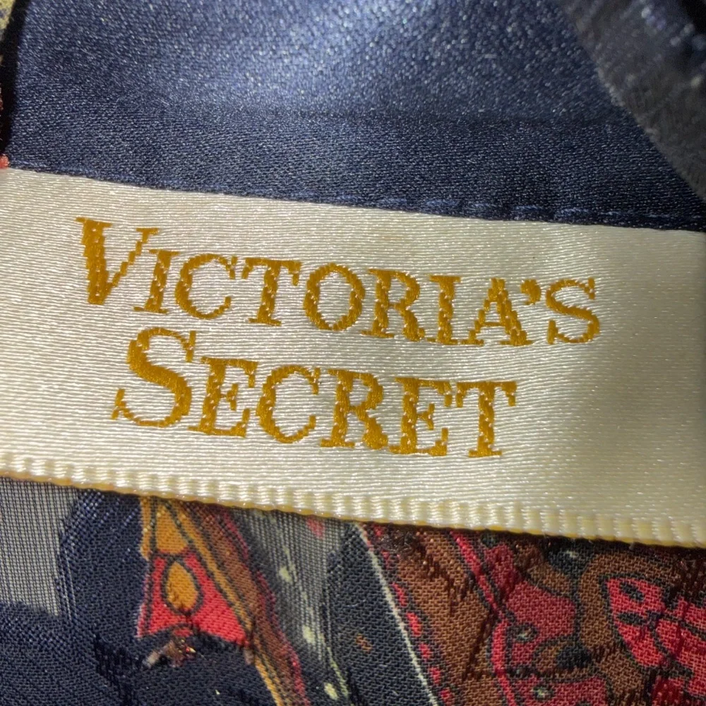 Vintage Victoria's Secret Gold‎ Label Semi Sheer Floral Robe Kimono Size OS